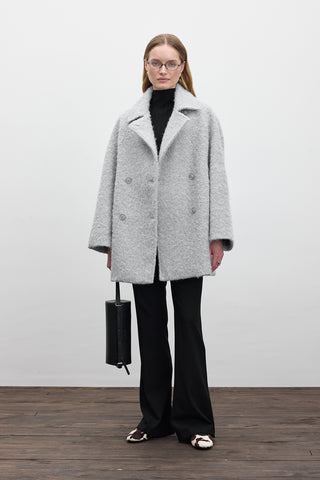 Double Breasted Cachet Coat Grey