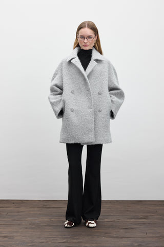 Double Breasted Cachet Coat Grey