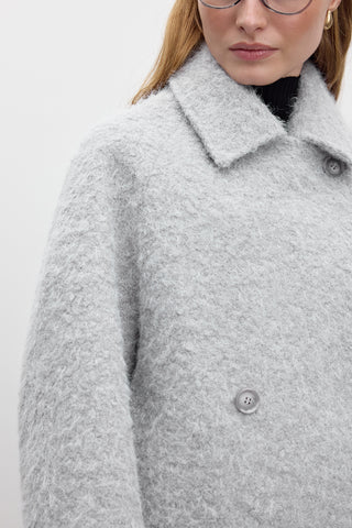 Double Breasted Cachet Coat Grey