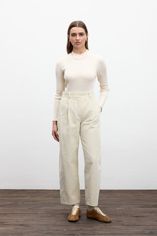 Corduroy Baggy Trousers Vanilla