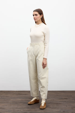 Corduroy Baggy Trousers Vanilla