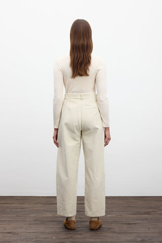 Corduroy Baggy Trousers Vanilla