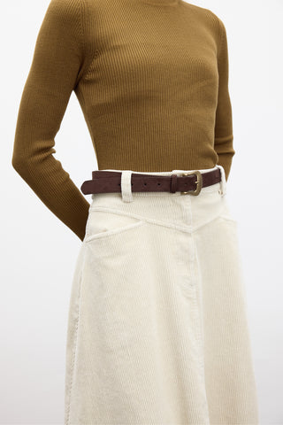 Corduroy Maxi Skirt Vanilla
