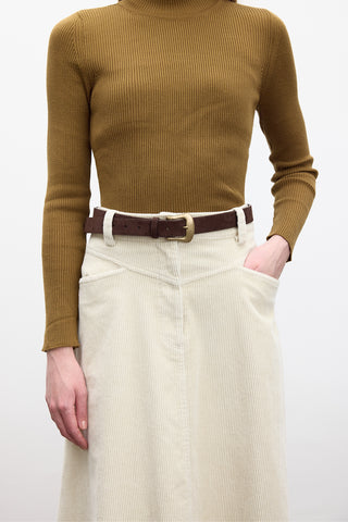 Corduroy Maxi Skirt Vanilla