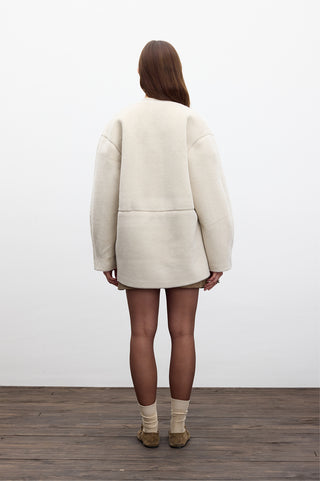 Pocketed Cachet Coat Beige