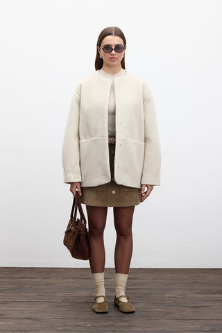 Pocketed Cachet Coat Beige