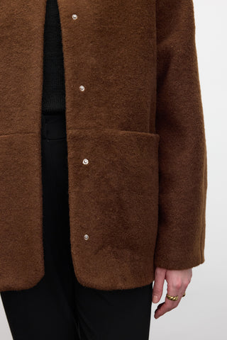 Pocketed Cachet Coat Chocolate