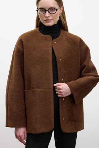 Pocketed Cachet Coat Chocolate