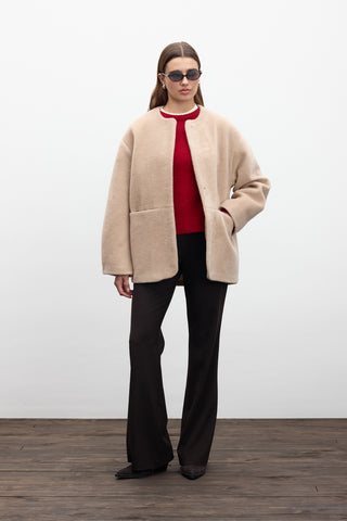 Pocketed Cachet Coat Latte