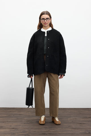 Pocketed Cachet Coat Black