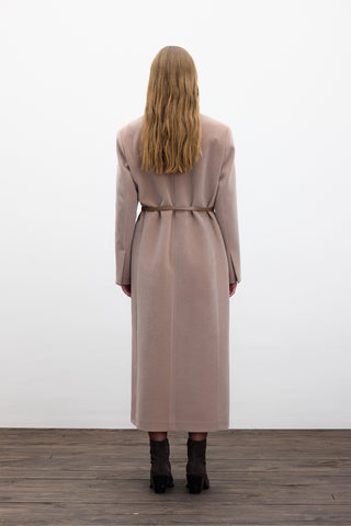 Belted Long Cachet Coat Mink
