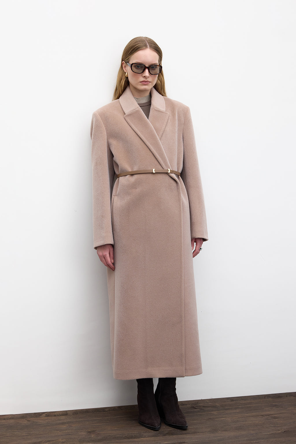 Belted Long Cachet Coat Mink – Manuka Global