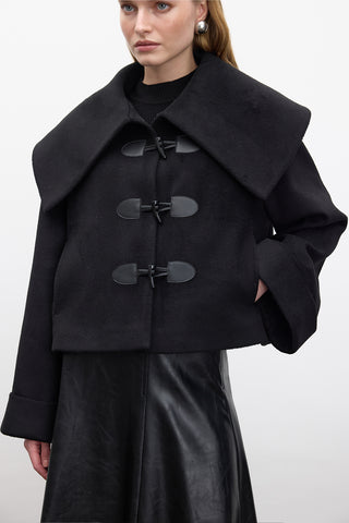 Buckle Detail Cachet Coat Black