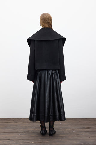 Buckle Detail Cachet Coat Black