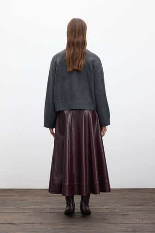 Button Up Knit Cardigan Anthracite