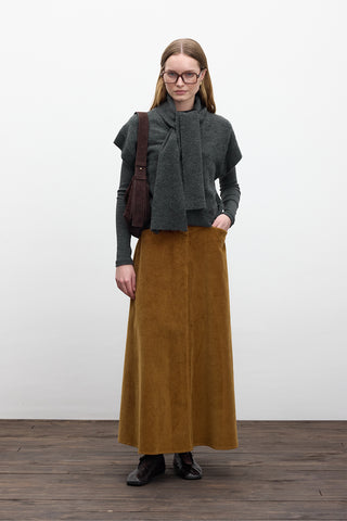 Örme Kazak Yelek ve Atkı Antrasit