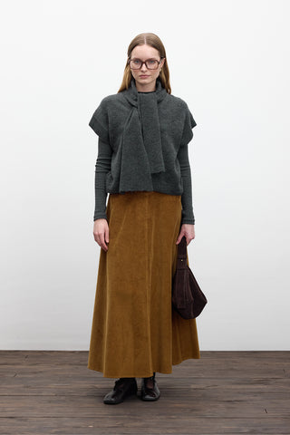 Örme Kazak Yelek ve Atkı Antrasit