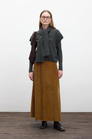 Örme Kazak Yelek ve Atkı Antrasit