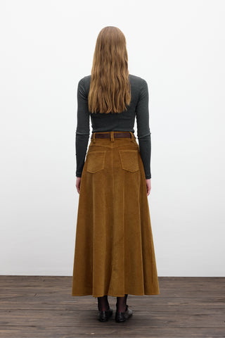 Corduroy Maxi Skirt Tile