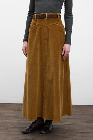 Corduroy Maxi Skirt Tile