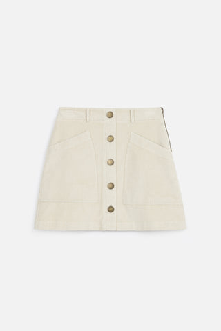 Corduroy Mini Skirt Vanilla