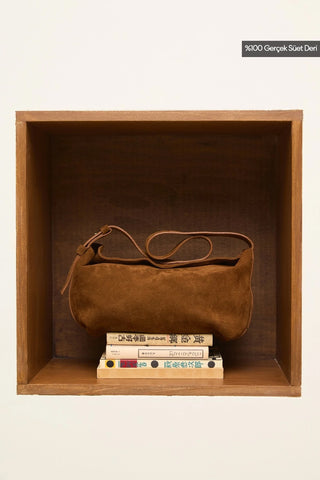 Ari Suede Shoulder Bag Camel