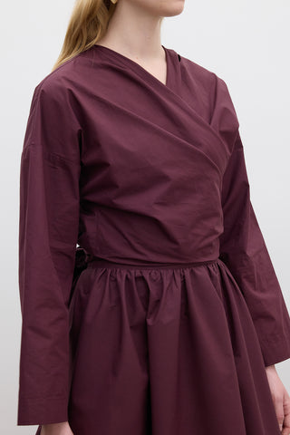 Kimono Style Premium Shirt Burgundy