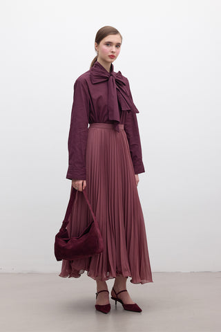 Pleated Skirt Dusty Rose