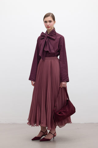 Pleated Skirt Dusty Rose