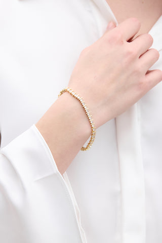 Layered Stone Bracelet Light Yellow