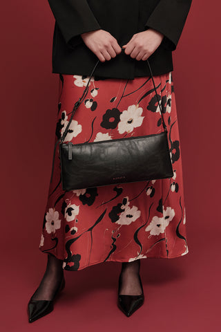 İnce Askılı Baget Çanta Siyah