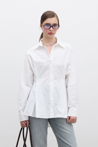 Adjustable Waist Shirt Ecru