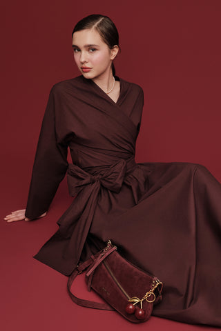 Kimono Style Premium Shirt Burgundy