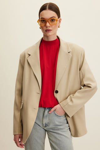 Klasik Blazer Bej