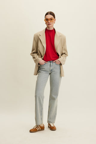 Klasik Blazer Bej