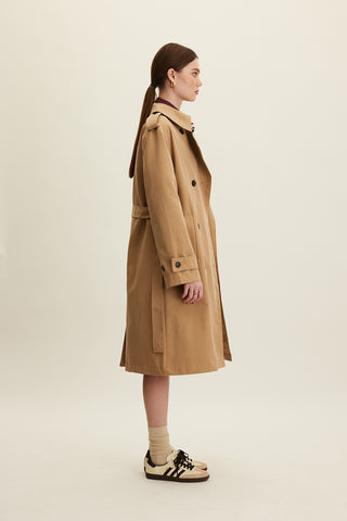 Anika Belted Trench Coat Camel