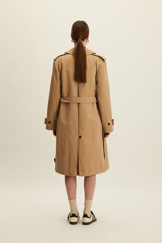Anika Belted Trench Coat Camel