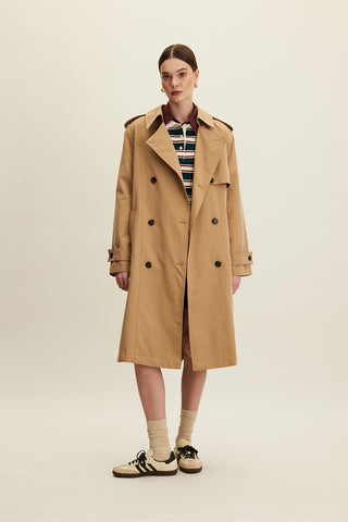 Anika Belted Trench Coat Camel