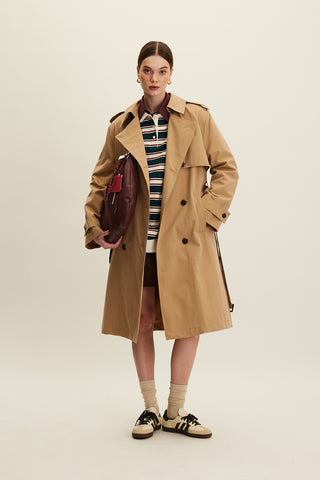 Anika Belted Trench Coat Camel