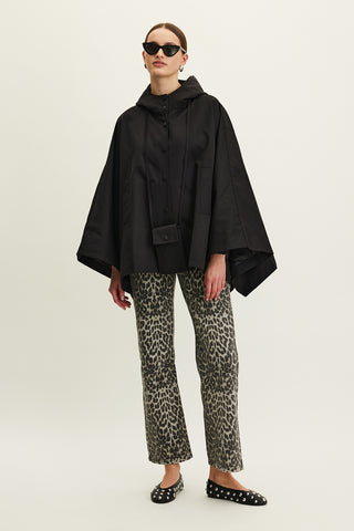 Patterned Gabardine Trousers Leopard