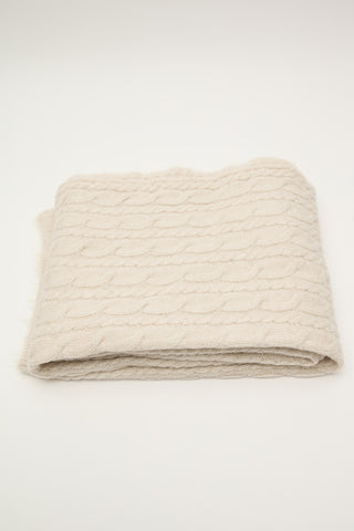Cable-Knit Scarf Beige