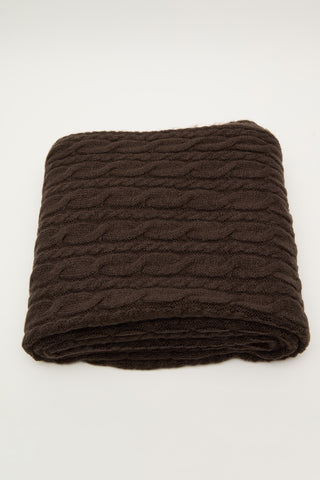 Cable-Knit Scarf Brown