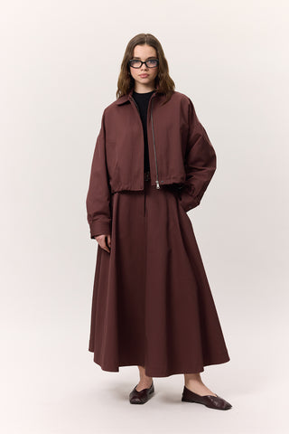 Premium Zip-Up Jacket Burgundy
