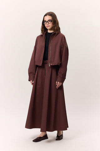 Premium Zip-Up Jacket Burgundy