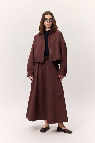 Premium Zip-Up Jacket Burgundy