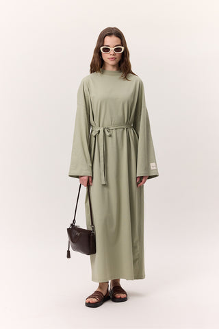 Long Oversized Dress Pistachio Green