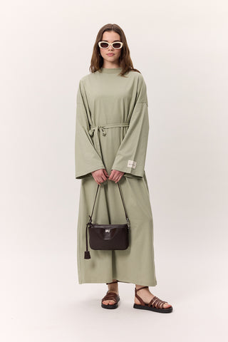 Long Oversized Dress Pistachio Green