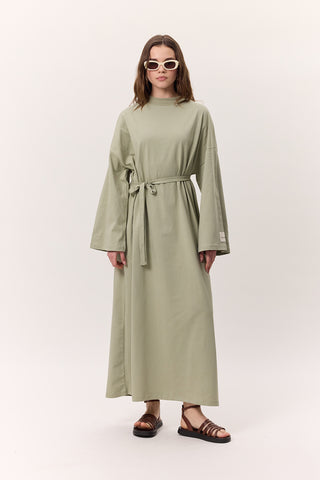 Long Oversized Dress Pistachio Green