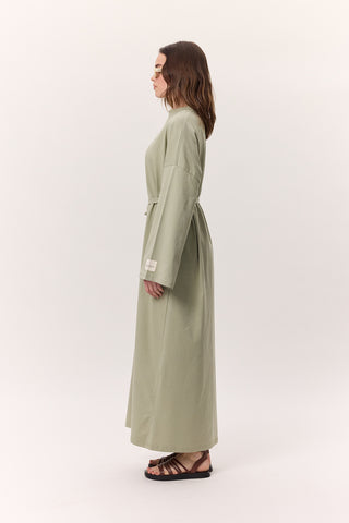Long Oversized Dress Pistachio Green