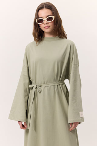 Long Oversized Dress Pistachio Green